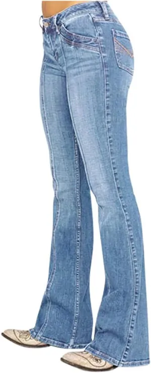 Women's Classic High Women's Baggy Barrel Jeans Casual Mid Leopard Printed Wide Leg Denim Tapered Jean Plus