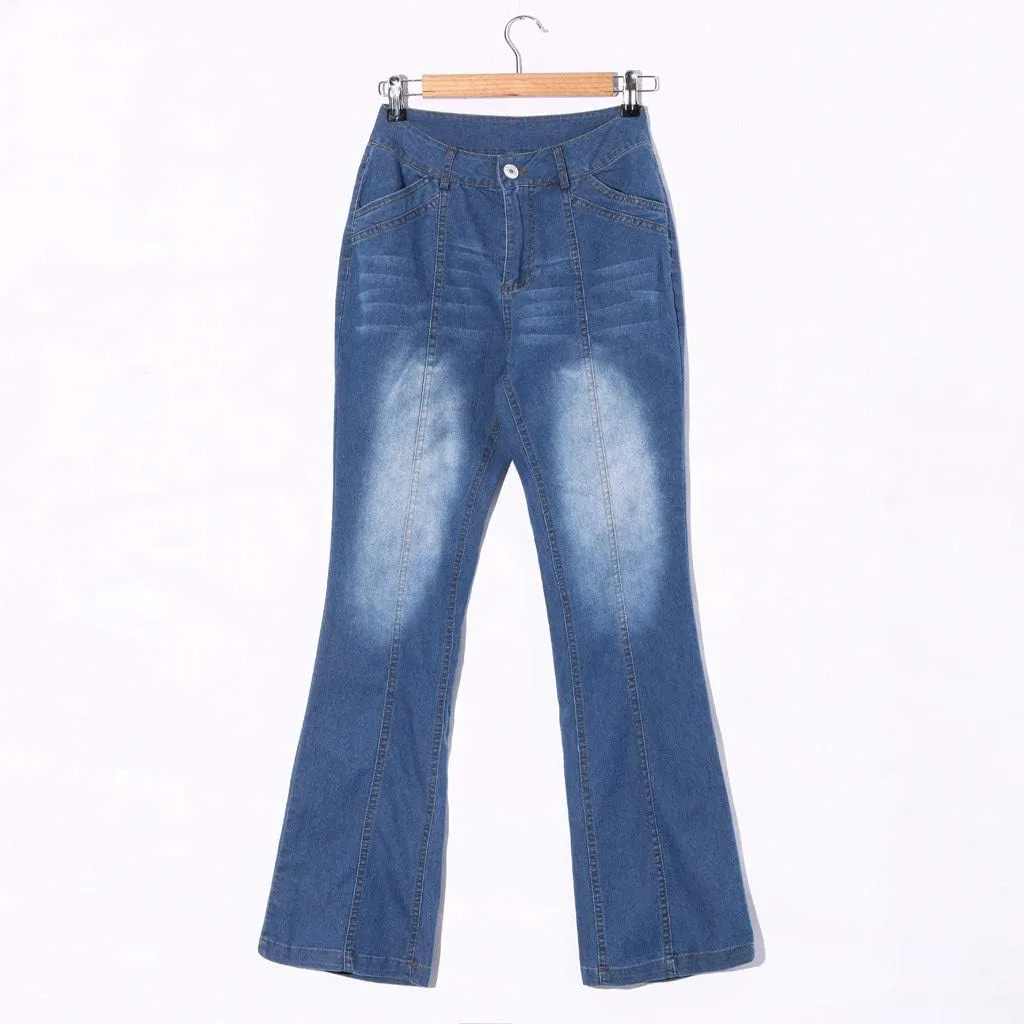 Women's Classic High Women's Baggy Barrel Jeans Casual Mid Leopard Printed Wide Leg Denim Tapered Jean Plus