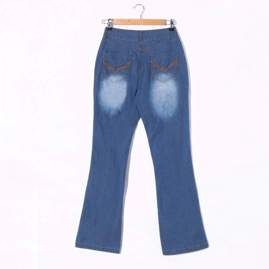 Women's Classic High Women's Baggy Barrel Jeans Casual Mid Leopard Printed Wide Leg Denim Tapered Jean Plus
