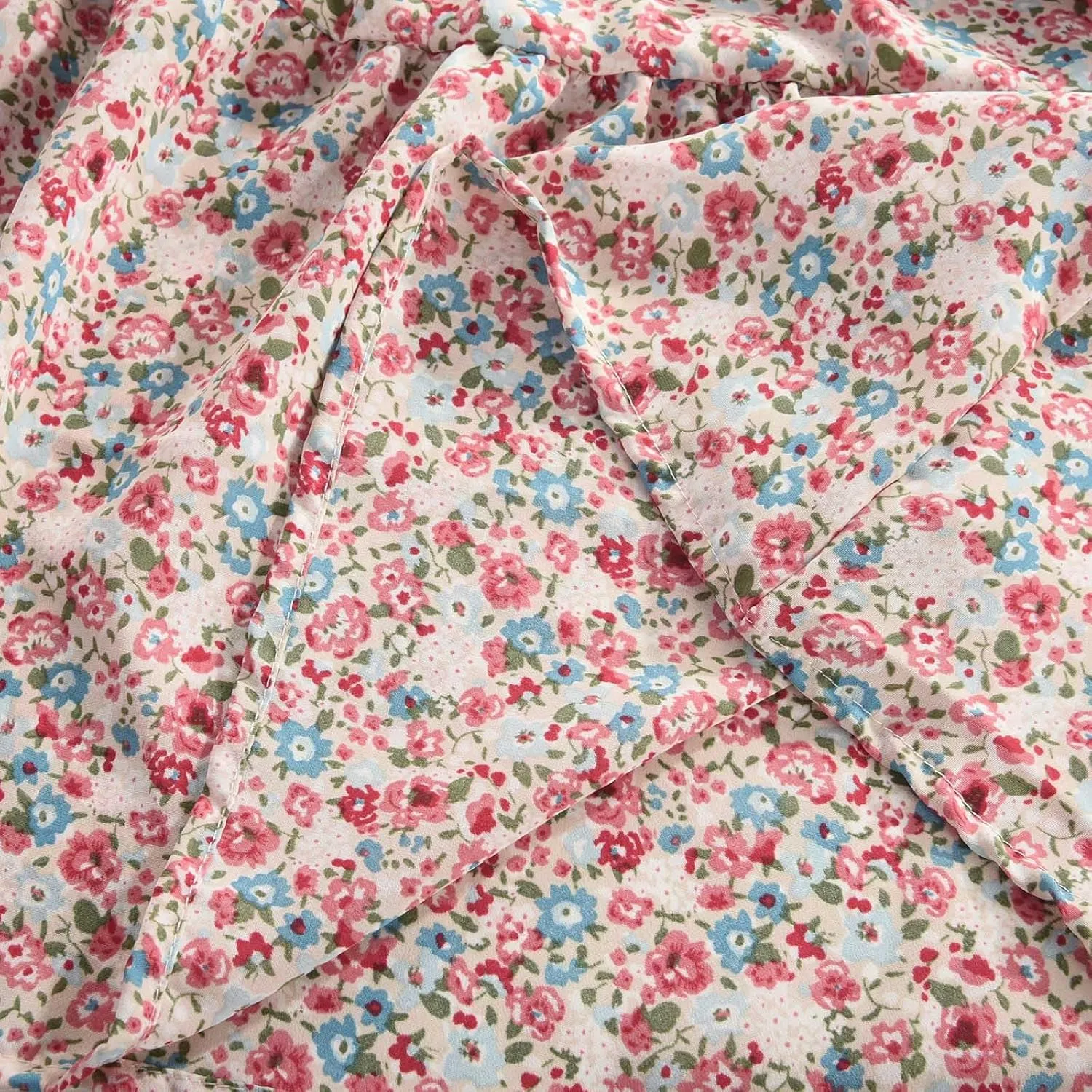 Womens Floral Maxi Skirt Flowy Boho Skirts Summer Floral Printed Skirts A Line Ruffle Skirts High Waist Pleated Skirt