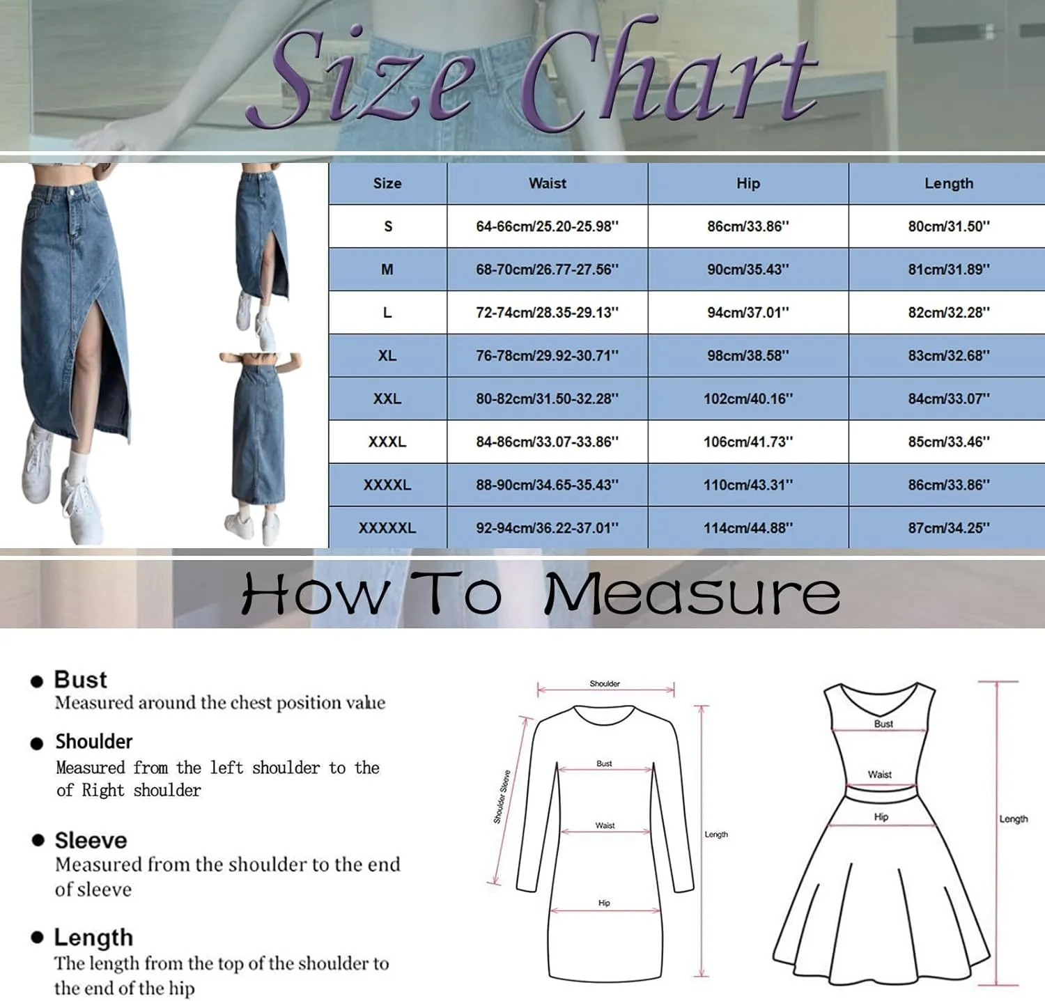 Womens Long Denim Skirt Retro A-Line Stretch Jean Skirt for Women High Waisted Casual Denim Maxi Skirt with Pockets