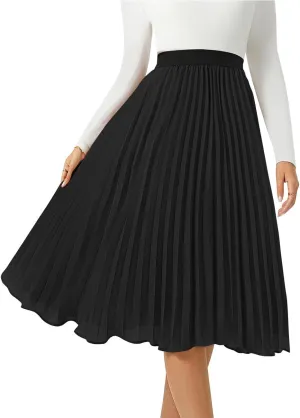 high waist pleated skirt