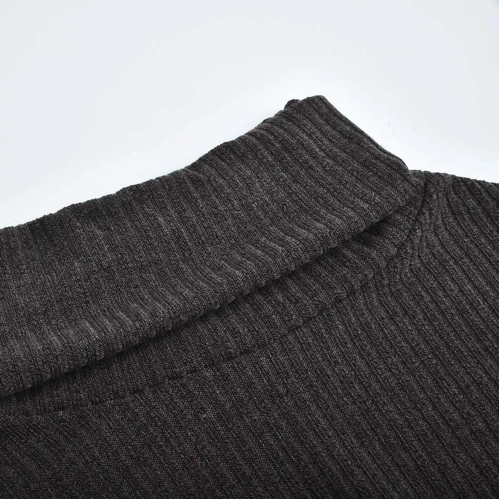 Womens Oversized Baggy Turtleneck Sweater Winter Warm Trendy Solid Color Jumpers Work Business Casual Ribbed Knit Top
