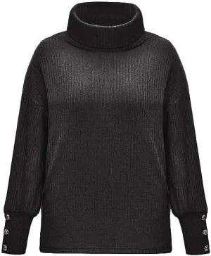 Womens Oversized Baggy Turtleneck Sweater Winter Warm Trendy Solid Color Jumpers Work Business Casual Ribbed Knit Top