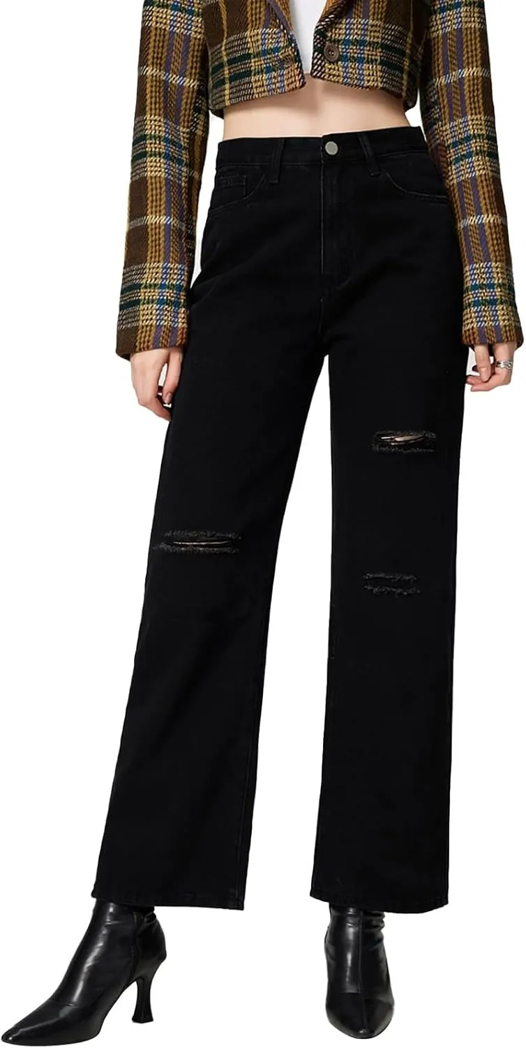 Womens Rise Stretch Boot Cut Jeans Fitting High Waisted Jeans Jeans Womans Woman's Jeans Jean