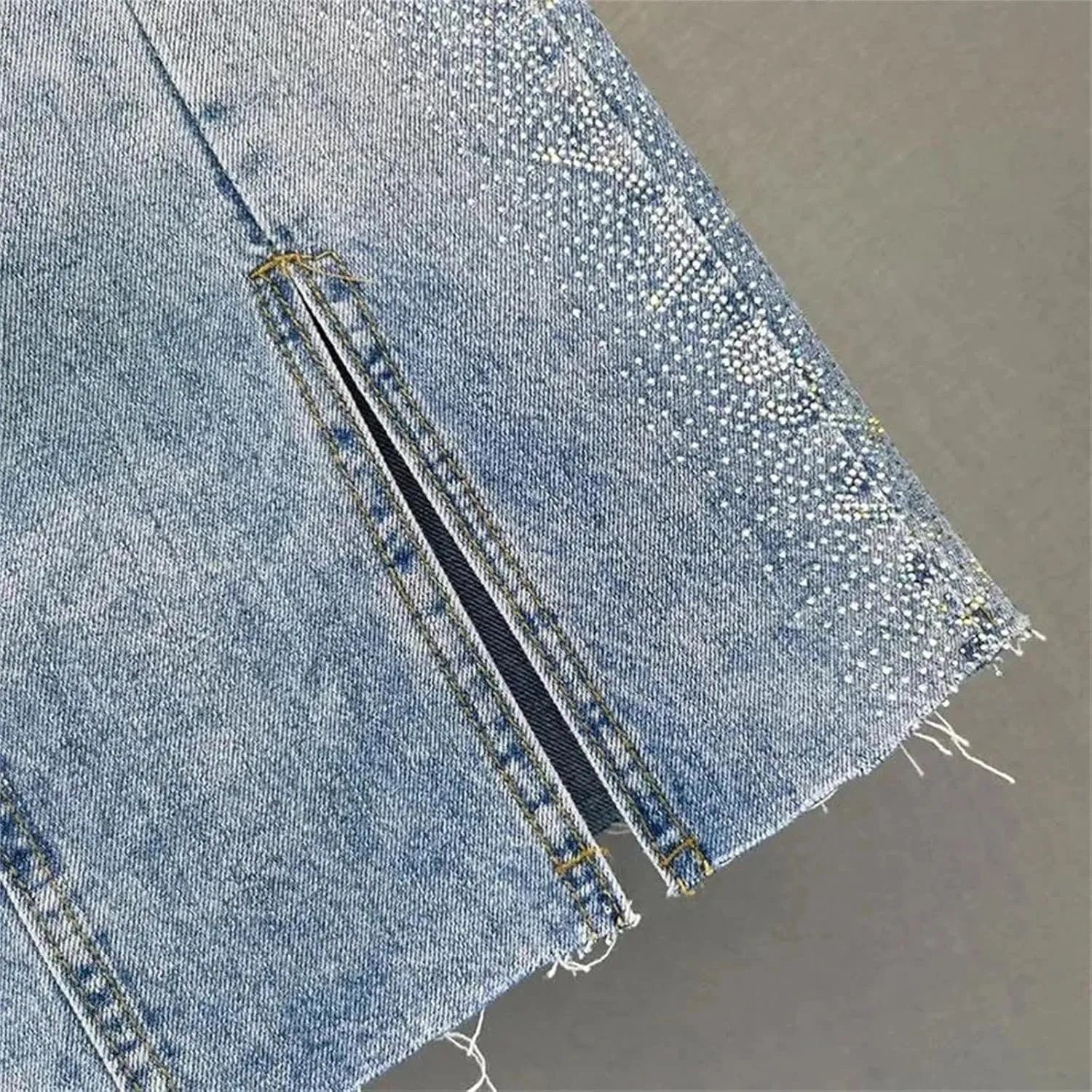 Women's Vintage High Waist Split Casual Denim Skirt Fashion Slim Wrap Hip Maxi Long Jeans Skirt