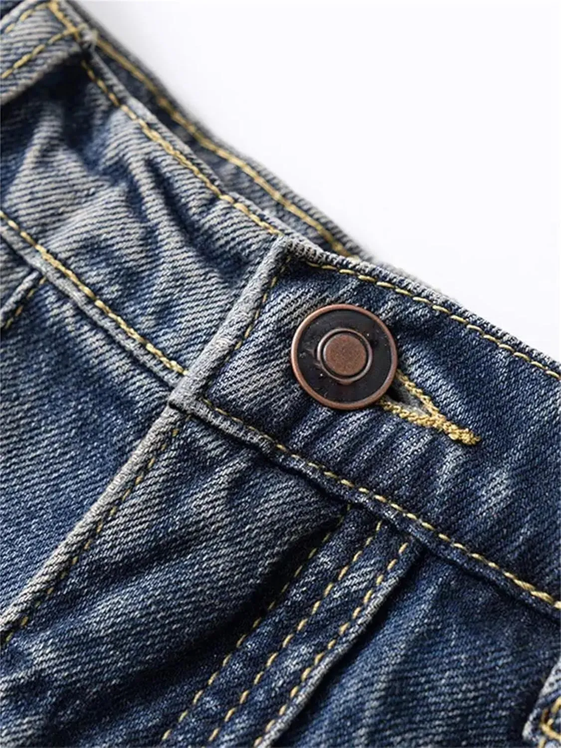 Women's Vintage Pleated Denim Skirt Summer Mid Length Zipper High Waisted Long Casual Jeans Skirts