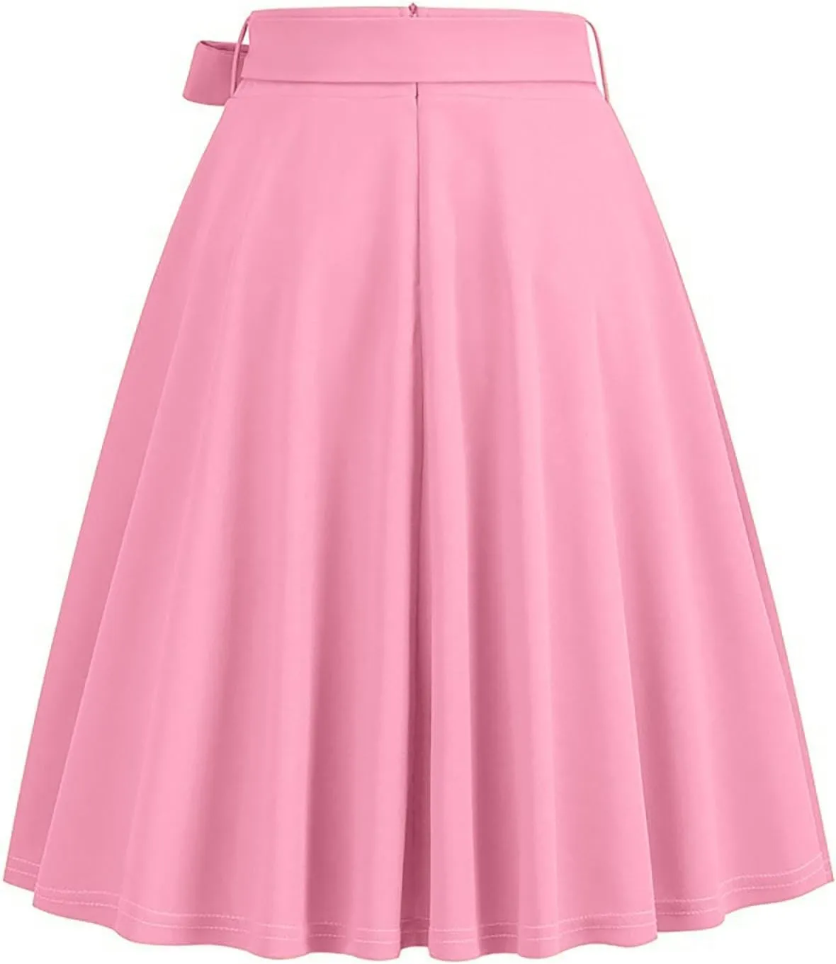 Women's Vintage Plus Size Party Swing Skirts A Line Stretch Flared Midi Skirt Elegant Elastic High Waist Dress