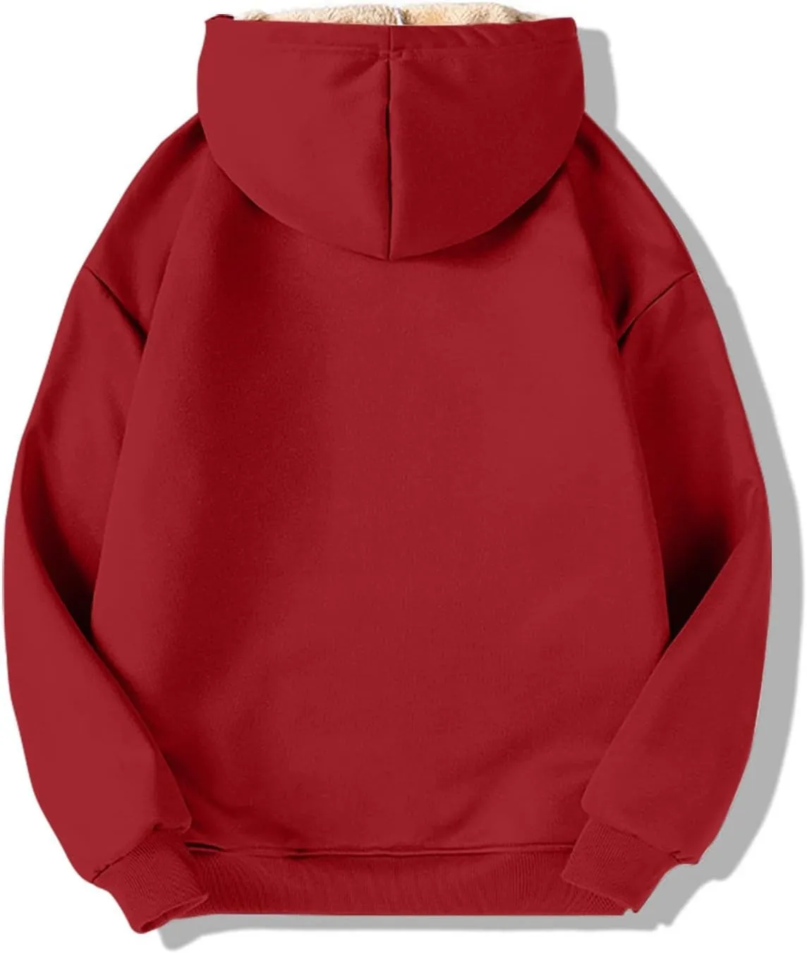 Women's Winter Sherpa Fleece Lined Hoodie Trendy Thermal Windbreak Sweatshirt Long Sleeve Solid Color Casual Y2K Tops