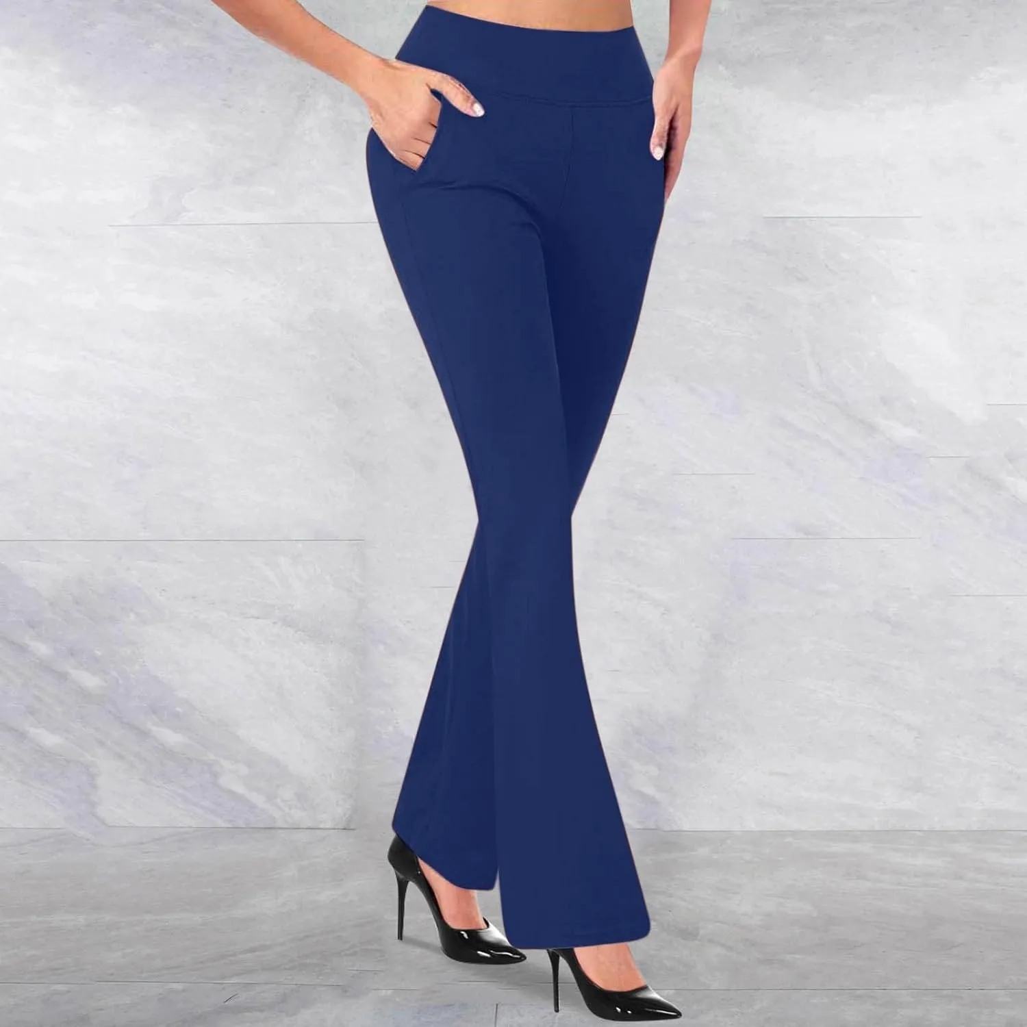 Work Pants Women High Waist Dress Pant 2025 Business Casual Outfits 4 Way Stretch Bootleg Yoga Pants Workout Slacks