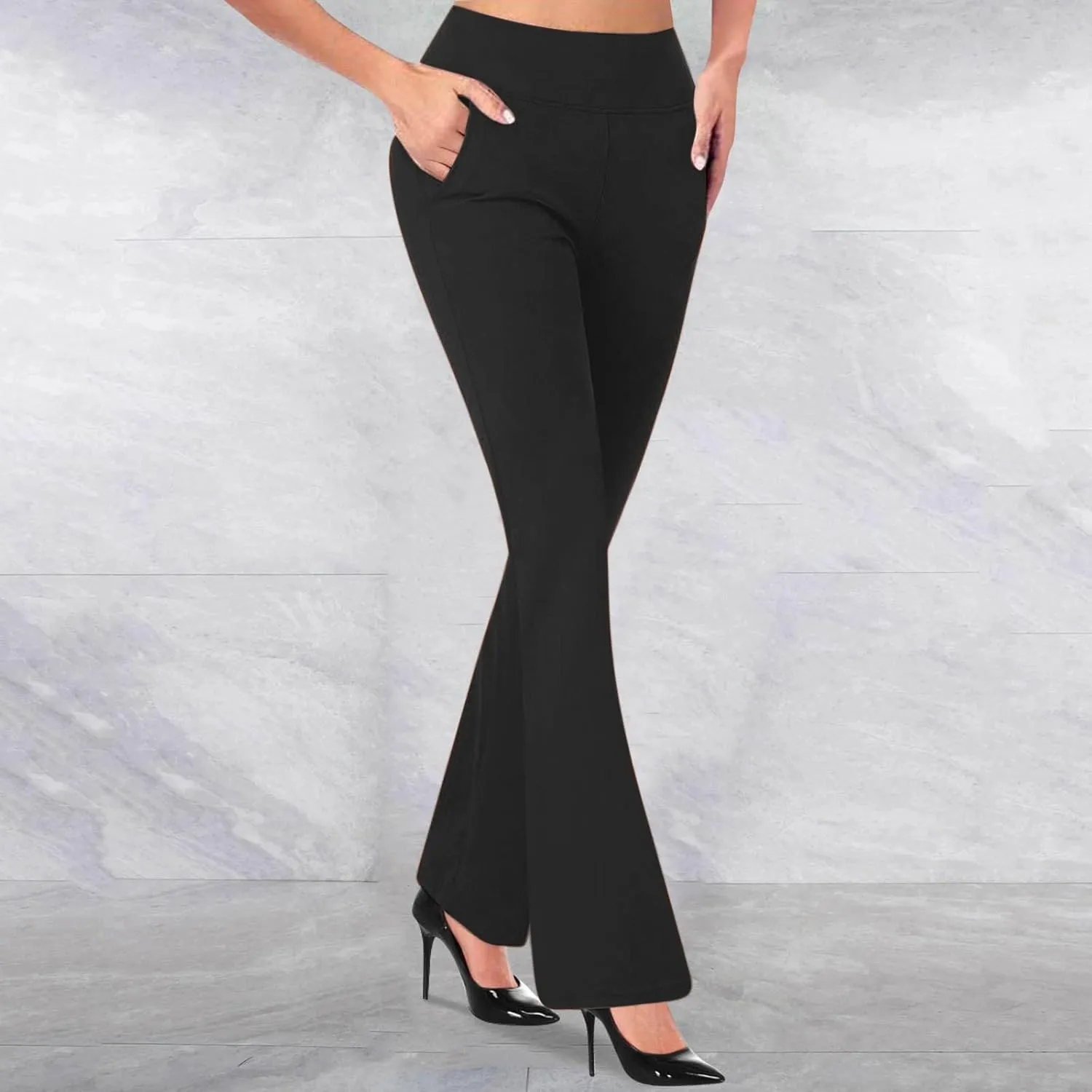 Work Pants Women High Waist Dress Pant 2025 Business Casual Outfits 4 Way Stretch Bootleg Yoga Pants Workout Slacks