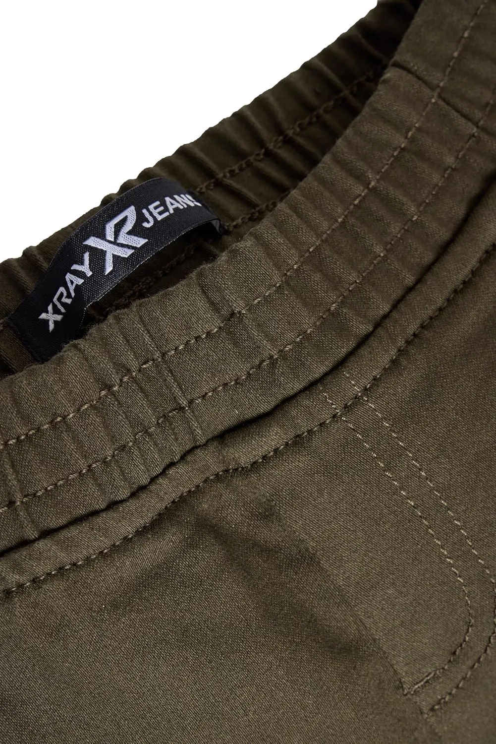 X RAY Jogger-Style Cargo Pant (2T - 4T), Toddlers Stretchy Colored Denim Jeans, Casual Tapered Pants for Boys Elastic Waist,