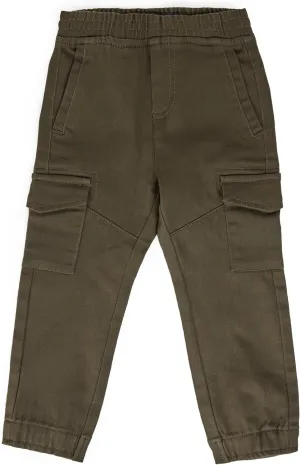 X RAY Jogger-Style Cargo Pant (2T - 4T), Toddlers Stretchy Colored Denim Jeans, Casual Tapered Pants for Boys Elastic Waist,