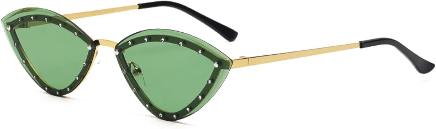 XPONNI Cat Eye Sunglasses Womens Trendy Y2k Sunglasses Retro Sunglasses Y2k Accessories Vintage Sunglasses