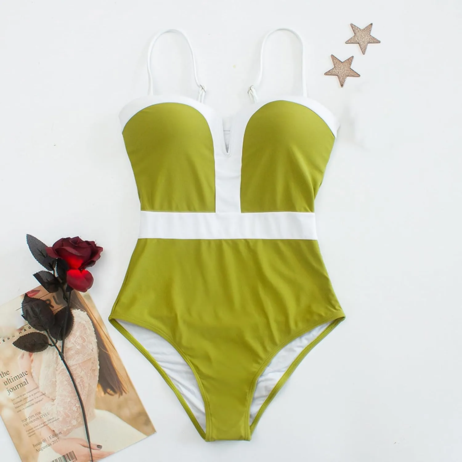 yardsong Bathing Suit for Women One Piece Modest Swimsuits Adjustable Spaghetti Straps Backless Tummy Control Swimwear