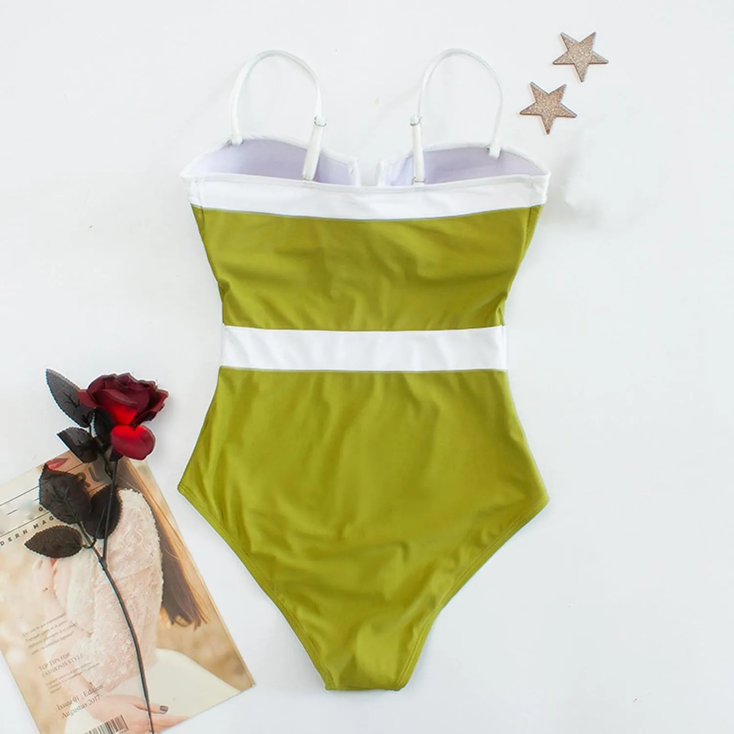 yardsong Bathing Suit for Women One Piece Modest Swimsuits Adjustable Spaghetti Straps Backless Tummy Control Swimwear
