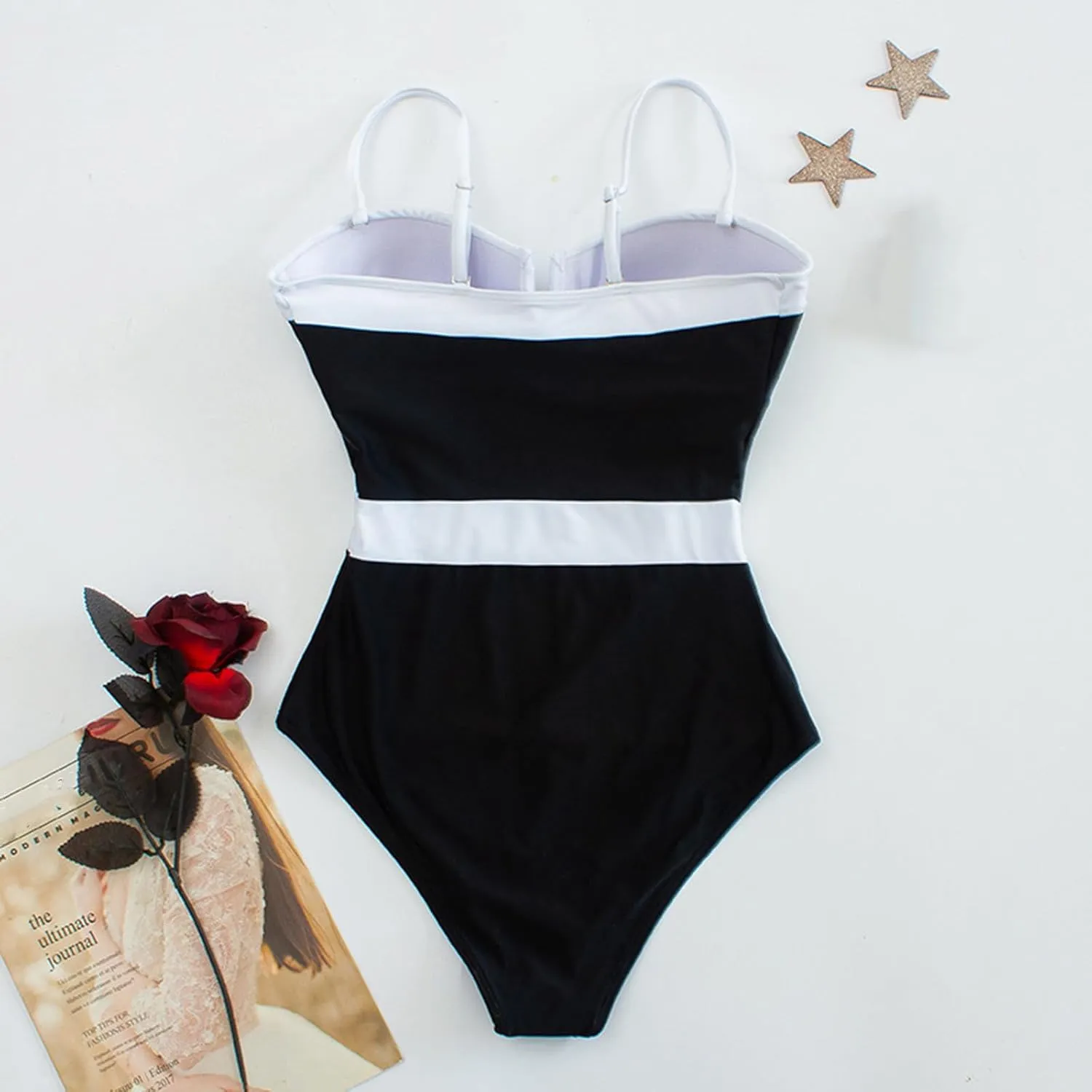 yardsong Bathing Suit for Women One Piece Modest Swimsuits Adjustable Spaghetti Straps Backless Tummy Control Swimwear