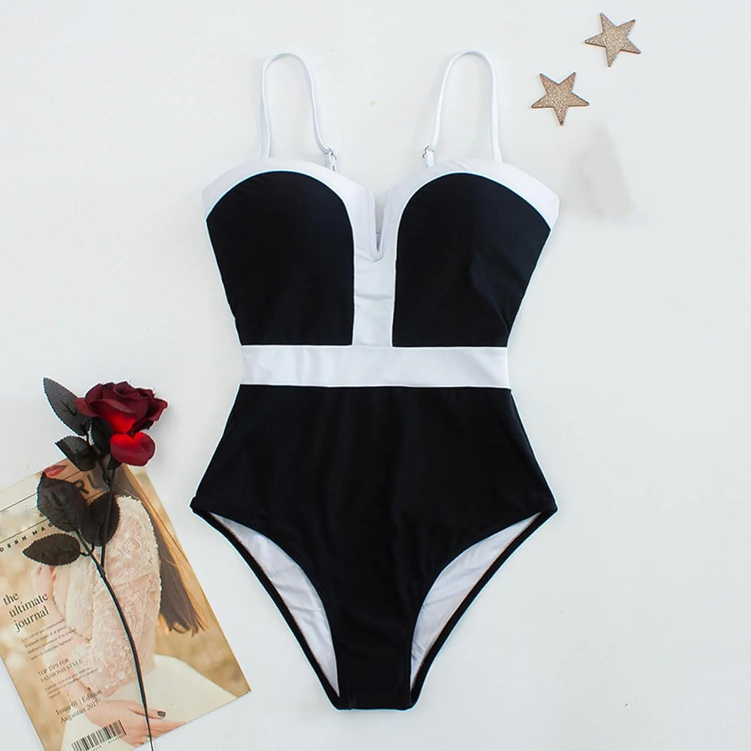 yardsong Bathing Suit for Women One Piece Modest Swimsuits Adjustable Spaghetti Straps Backless Tummy Control Swimwear
